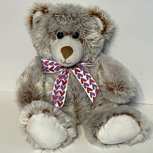 Linzy Toys Adorable Brown Teddy Bear with Heart Bow